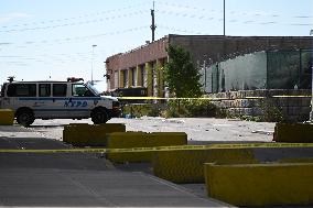 NYPD Expands Crime Scene At Stewart Avenue And Cherry Street Where A Mass Shooting Wounded Six People In Brooklyn New York