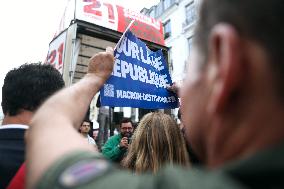 Demonstration Against Macron-Barnier Government in Paris