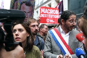 Demonstration Against Macron-Barnier Government in Paris