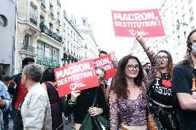 Demonstration Against Macron-Barnier Government in Paris