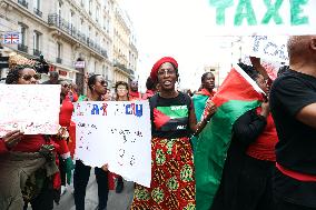 Demonstration Against Macron-Barnier Government in Paris