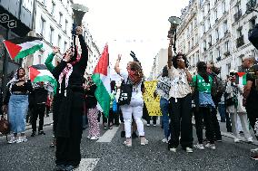 Demonstration Against Macron-Barnier Government in Paris