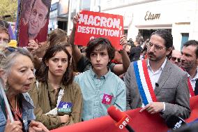 Demonstration Against Macron-Barnier Government in Paris