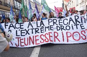 Demonstration Against Macron-Barnier Government in Paris