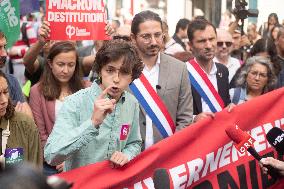 Demonstration Against Macron-Barnier Government in Paris