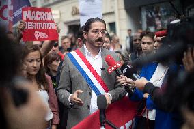 Demonstration Against Macron-Barnier Government in Paris