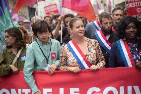 Demonstration Against Macron-Barnier Government in Paris