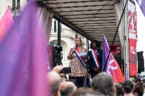 Demonstration Against Macron-Barnier Government in Paris