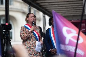 Demonstration Against Macron-Barnier Government in Paris