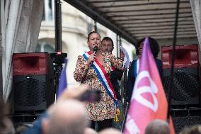 Demonstration Against Macron-Barnier Government in Paris