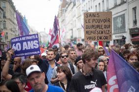 Demonstration Against Macron-Barnier Government in Paris