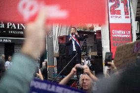 Demonstration Against Macron-Barnier Government in Paris