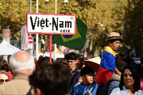 People At The World Banner Festival