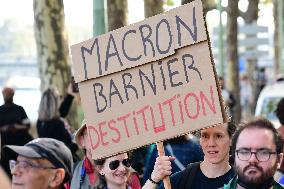 Protesters Against The Government Of Michel Barnier