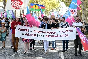 Protesters Against The Government Of Michel Barnier