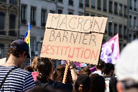 Protesters Against The Government Of Michel Barnier