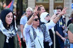 Protesters In Support Of Palestine