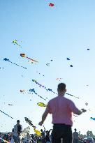 Kite Festival At Tempelhofer Feld In Berlin