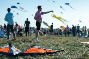 Kite Festival At Tempelhofer Feld In Berlin