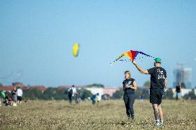 Kite Festival At Tempelhofer Feld In Berlin