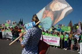 Pro Life "March For Life" Demo And Counter Demo In Cologne