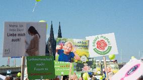 Pro Life "March For Life" Demo And Counter Demo In Cologne