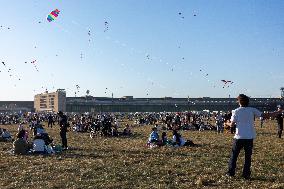 Kite Festival At Tempelhofer Feld In Berlin