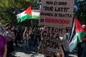 Protest In Support Of Palestinians In Rome