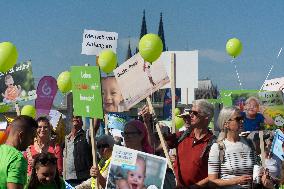 Pro Life "March For Life" Demo And Counter Demo In Cologne