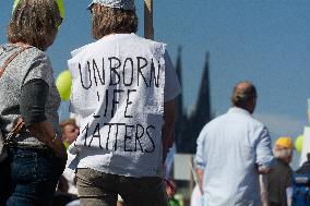 Pro Life "March For Life" Demo And Counter Demo In Cologne