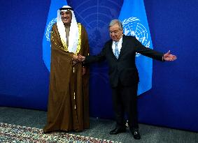 NY: UN Secretary General Meets With His Highness Sheikh Sabah Khaled Hamad Al-Sabah, Crown Prince, State Of Kuwait At The United