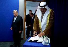 NY: UN Secretary General Meets With His Highness Sheikh Sabah Khaled Hamad Al-Sabah, Crown Prince, State Of Kuwait At The United