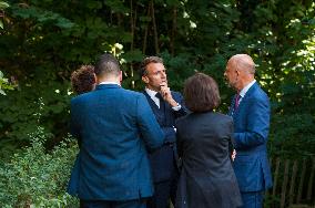 Emmanuel Macron on visit in Chartres for European Heritage Days