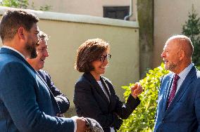 Emmanuel Macron on visit in Chartres for European Heritage Days