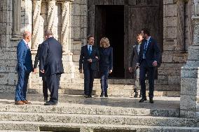 Emmanuel Macron on visit in Chartres for European Heritage Days