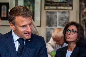 Emmanuel Macron on visit in Chartres for European Heritage Days