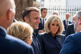 Emmanuel Macron on visit in Chartres for European Heritage Days