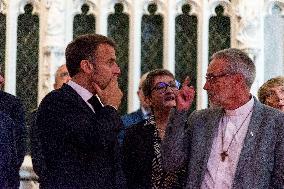 Emmanuel Macron on visit in Chartres for European Heritage Days