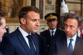 Emmanuel Macron on visit in Chartres for European Heritage Days