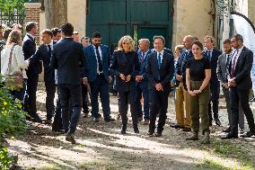 Emmanuel Macron on visit in Chartres for European Heritage Days