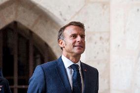 Emmanuel Macron on visit in Chartres for European Heritage Days