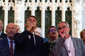 Emmanuel Macron on visit in Chartres for European Heritage Days