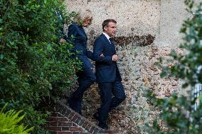 Emmanuel Macron on visit in Chartres for European Heritage Days