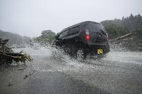 Heavy rain in Noto area