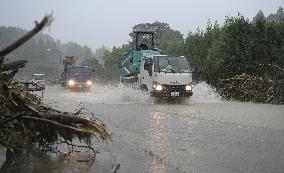 Heavy rain in Noto area