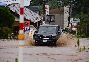 Heavy rain in Noto area