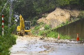 Heavy rain in Noto area