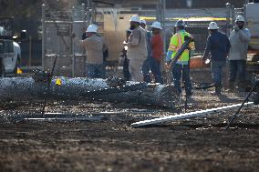 Cleanup Efforts Continue Following Gas Pipeline Explosion Near Houston