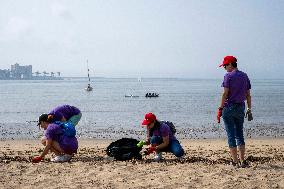 Beach Clean-up Day In Lisbon