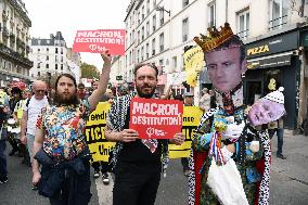 Demonstration Against Macron - Barnier Government - Paris